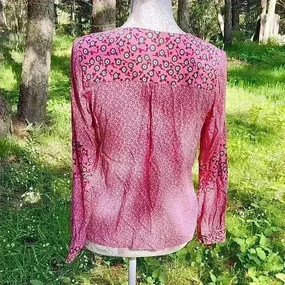 Boden Womens Eva Ditsy Floral Print Boho Blouse Size 8 Pink EUC - Picture 4 of 6